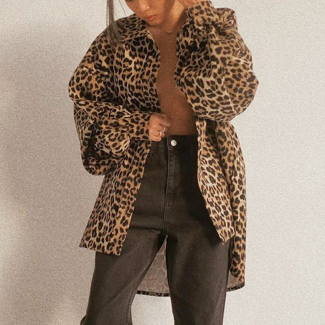 Baggy Leopard Print Jacket