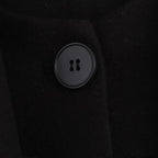 Elegant Blended Textile Scarf Overcoat Coat